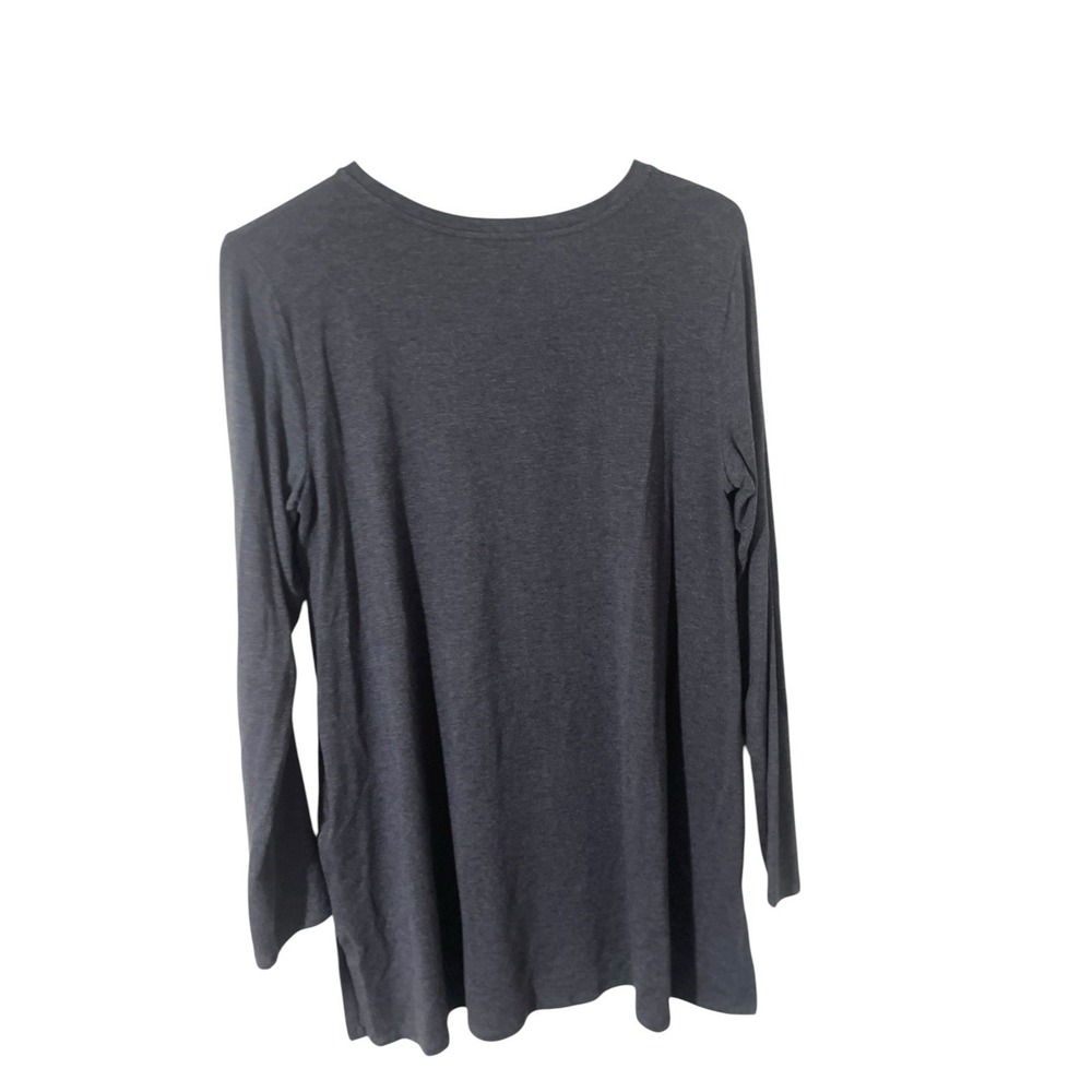 Eileen Fisher Medium Grey Long Sleeve Tunic Tencel Minimalistic Lagenlook Capsul - Picture 2 of 5